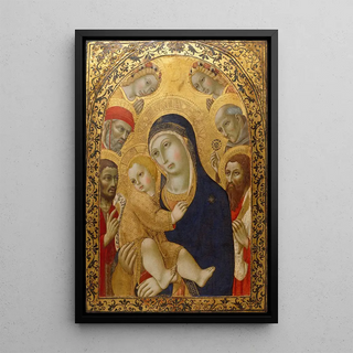 Sano di Pietro - Madonna and Child with Saints Jerome John the Baptist Bernardino and Bartholomew.webp