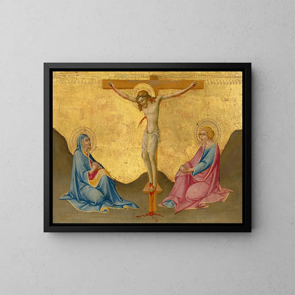 La Crucifixion - Sano di Pietro — quadro incorniciato alla parete