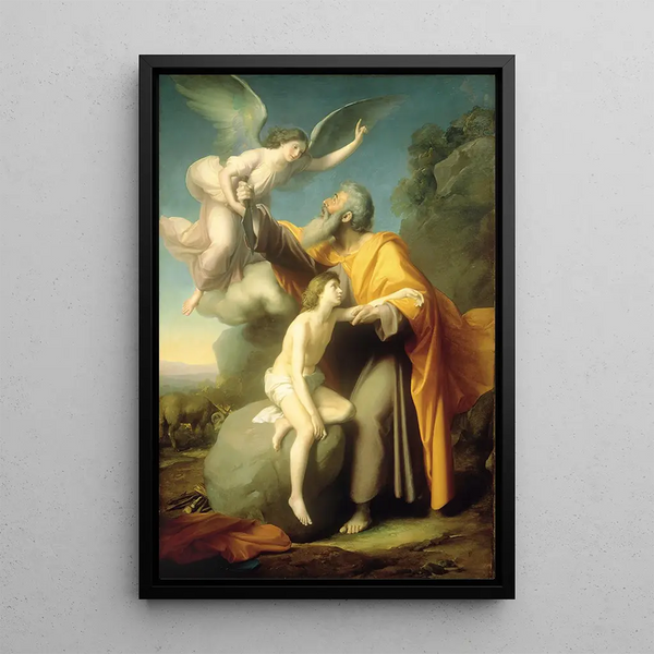 The Sacrifice of Isaac - Santiago Rebull — framed artwork on a wall