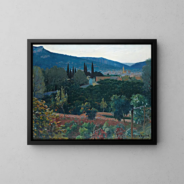 Die Vallée de Soller - Santiago Rusiñol — gerahmtes Bild an der Wand