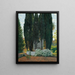 La Fontaine des Cyprès - Santiago Rusiñol — quadro incorniciato alla parete