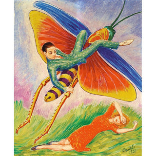 Sauterelle - Nils Dardel | Reproduction Tableau Décoration murale affiche copie