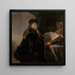 Savant in seinem Studierzimmer - Rembrandt van Rijn — gerahmtes Bild an der Wand