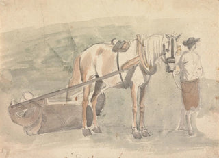 Sawrey Gilpin - Man With a Horse Harnessed to a Roller.webp