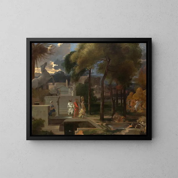 Ein klassisches Landschaftsbild - Sébastien Bourdon — gerahmtes Bild an der Wand