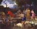 Moses verteidigt die Töchter Jethros - Sébastien Bourdon — Ansicht des Kunstwerks