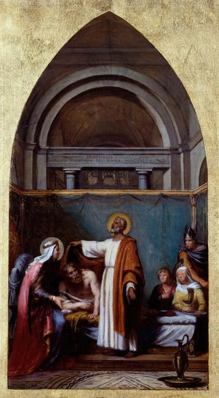 Sbastien Melchior Cornu - Saint Sverin abb dAgaune gurit le roi Clovis.webp