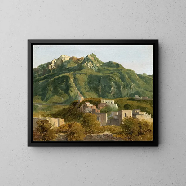 Dorf auf der Insel Ischia - Sébastien Norblin de la Gourdaine — gerahmtes Bild an der Wand