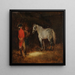 Stable Scene Title Stable - Eugène Lami — framed artwork on a wall