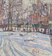 Reproduktion des Gemäldes Winterlandschaft mit Kirche - Abraham Manievich