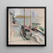 Szene am Hafen - John Henry Twachtman — gerahmtes Bild an der Wand
