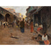 Reproduktion des Gemäldes Straßenszene in Ceylan (Sri Lanka) - Wilhelm Kuhnert
