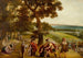 Die Versöhnung Jakobs und Esau in einer weiten bewaldeten Landschaft - Schule von Anton Mirou — Ansicht des Kunstwerks