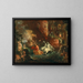 Una scena fantastica che include Venere con Cupido e Nettuno nel suo carro - Scuola dei Paesi Bassi — quadro incorniciato alla parete