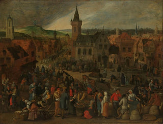 Sebastian Vrancx - Market Day in a Flemish Town.webp