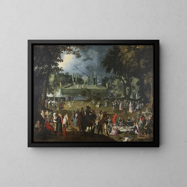Die Feier - Sebastian Vrancx — gerahmtes Bild an der Wand