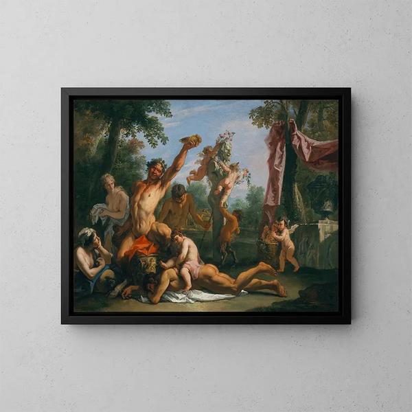 Un Bacchanal - Sebastiano Ricci — gerahmtes Bild an der Wand