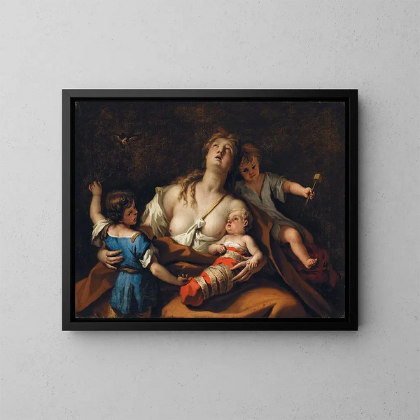 Charité - Sebastiano Ricci — gerahmtes Bild an der Wand