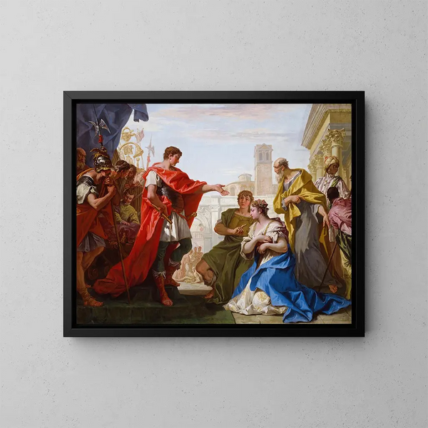 La Tempérance de Scipion - Sebastiano Ricci — gerahmtes Bild an der Wand