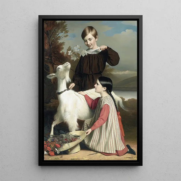 Les Trois Amis - Sébastien Straub — framed artwork on a wall