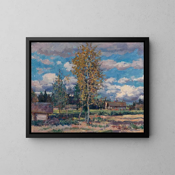Birken an einem sonnigen Tag - Sergei Arsenevich Vinogradov — gerahmtes Bild an der Wand