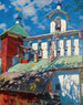 the Pskovo-Pechersky Monastery Bell Tower - Sergei Arsenevich Vinogradov — artwork view