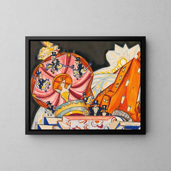 Theater des Apollon in Paris - Sergey Yurievich Sudeikin — gerahmtes Bild an der Wand