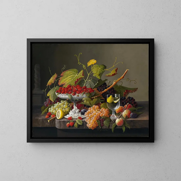 Eine Fülle von Früchten - Severin Roesen — gerahmtes Bild an der Wand