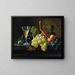 Naturmorte mit einem Glas Champagner - Severin Roesen — gerahmtes Bild an der Wand