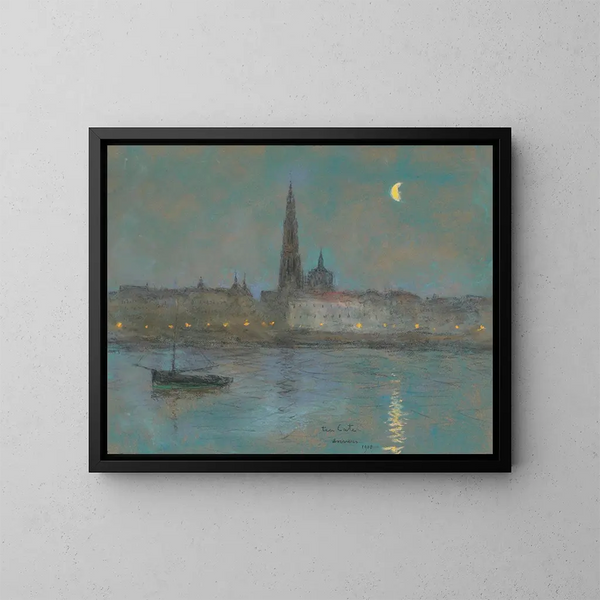 Eine Aussicht auf Antwerpen - Siebe Johannes ten Cate — gerahmtes Bild an der Wand