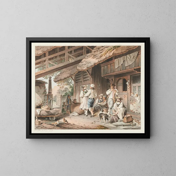 La petite fête imprévue - Sigmund Freudenberger — gerahmtes Bild an der Wand