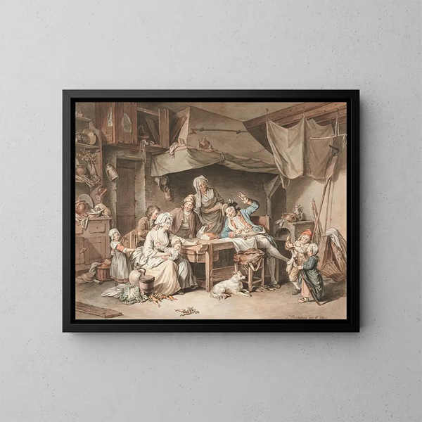 Der Soldat in Uniform - Sigmund Freudenberger — gerahmtes Bild an der Wand