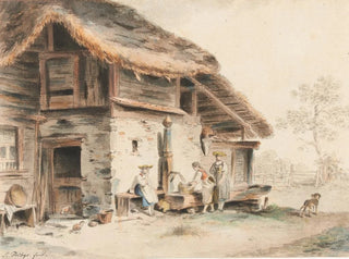 Sigmund Freudenberger - Szene vor einem Bauernhaus.webp