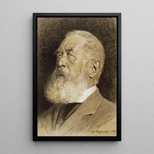 Portrait von Arnold Böcklin - Sigmund Landsinger — gerahmtes Bild an der Wand