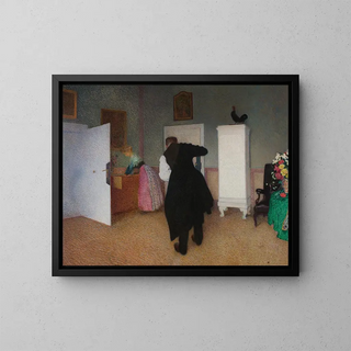 Innenraum - Sigmund Walter Hampel — gerahmtes Bild an der Wand
