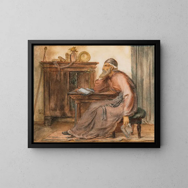 Der Seher - Simeon Solomon — gerahmtes Bild an der Wand