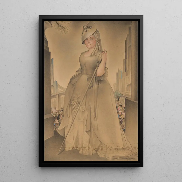 Portrait von Gloria Swanson - Simkha Simkhovitch — gerahmtes Bild an der Wand
