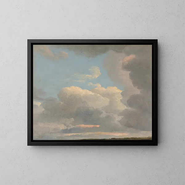 Studio di nuvole all'inizio della sera - Simon Denis — quadro incorniciato alla parete