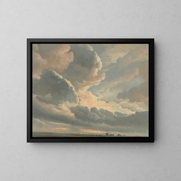 Studio di nuvole con tramonto vicino a Roma - Simon Denis — quadro incorniciato alla parete