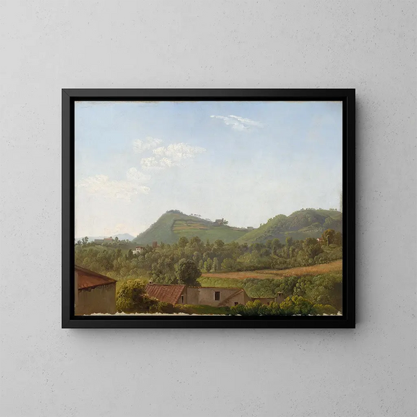 Vista vicino a Napoli - Simon Denis — quadro incorniciato alla parete