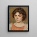 Portrait of a Girl - Simon Glücklich — framed artwork on a wall
