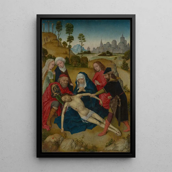 La Lamentation du Christ - Simon Marmion — gerahmtes Bild an der Wand