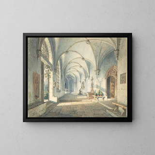 Simon Quaglio - Cloisters in a Nunnery.webp