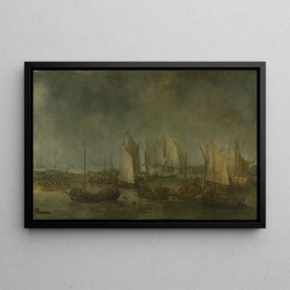 Simon de Vlieger - The Battle on the Slaak between the Dutch and Spanish Fleets during the Night of 1213 September 1631.webp