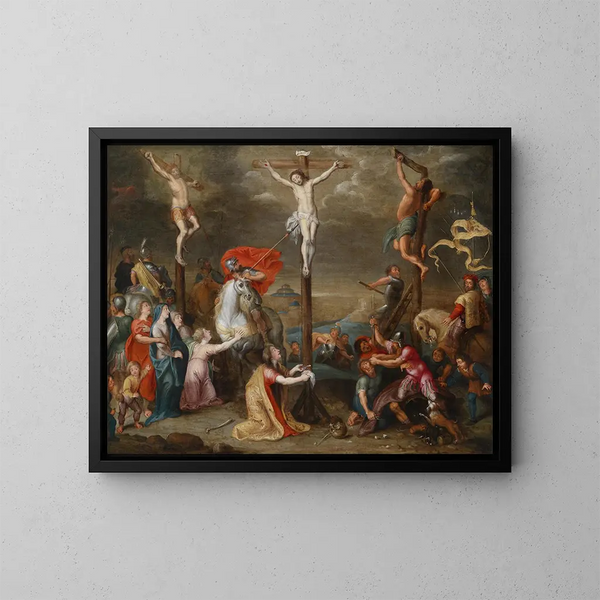 Crocifissione - Simon de Vos — quadro incorniciato alla parete