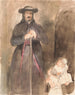 A priest with two children - Sir David Wilkie — artwork view