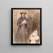 A priest with two children - Sir David Wilkie — framed artwork on a wall