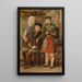 a Highland interior with a bagpiper - Sir David Wilkie — framed artwork on a wall