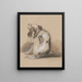 Épagneul King Charles - Sir David Wilkie — framed artwork on a wall