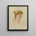 Kopf einer Frau - Sir Edward Coley Burne-Jones — gerahmtes Bild an der Wand